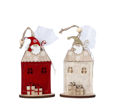 casitas papa noel con bombones como regalo de navidad